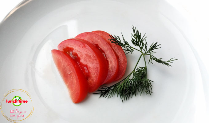 Нарезка из помидор с укропом Постн.(помидоры, укроп) 70 гр. ланч тайм
