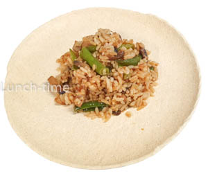 Рис с грибами и стручковой фасолью Постн.  150 гр. ланч тайм