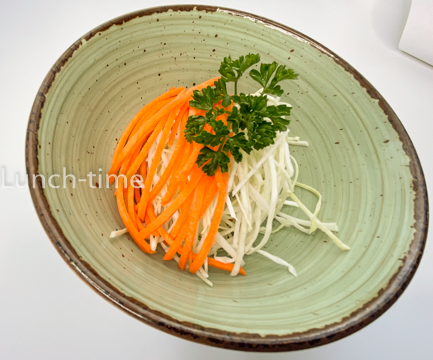 Салат из капусты Постн.; порция-мини с морковью и растительным маслом (соль, сахар, уксус) 50 гр. ланч тайм