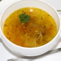 Суп с куриными потрошками диетич. (картофель, морковь, лук, пшено, куриные потрошки) 350 мл. ланч тайм